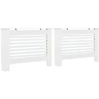 vidaXL Radiatorombouwen 2 st 112x19x81,5 cm MDF wit