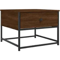 vidaXL Salontafel 51x51x40 cm bewerkt hout bruin eikenkleur