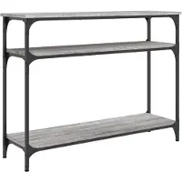 vidaXL Wandtafel 100x29x75 cm bewerkt hout grijs sonoma eikenkleurig
