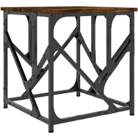 vidaXL Salontafel 45x45x47,5 cm bewerkt hout gerookt eikenkleurig