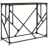 vidaXL Wandtafel 100x40x80 cm bewerkt hout gerookt eikenkleurig