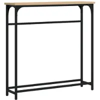 vidaXL Consoletafel Sonoma Eiken 75x19,5x75 cm Bewerkt Hout