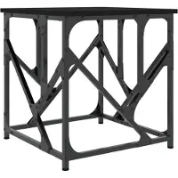 vidaXL Salontafel 45x45x47,5 cm bewerkt hout zwart
