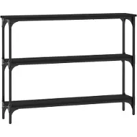 vidaXL Wandtafel 100x22,5x75 cm bewerkt hout zwart