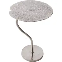 Invicta Handgemaakte bijzettafel ABSTRACT LEAF 40cm zilver - 41283