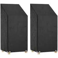 vidaXL Tuinstoelhoezen 2 st met 8 oogjes 65x65x110/150 cm polyetheen