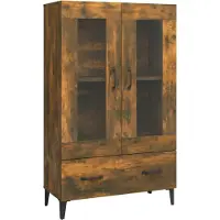 vidaXL Hoge kast 70x31x115 cm bewerkt hout gerookt eikenkleurig