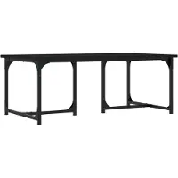 vidaXL Salontafel 90x50x35 cm bewerkt hout zwart