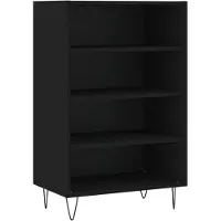 vidaXL Hoge kast 57x35x90 cm bewerkt hout zwart