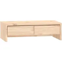 vidaXL Monitorstandaard 50x27x15 cm massief grenenhout