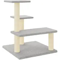 vidaXL Kattenmeubel met sisal krabpalen 61 cm lichtgrijs