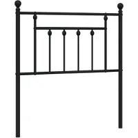 vidaXL Vervangend hoofdbord 80 cm metaal zwart
