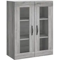 vidaXL Wandkast 69,5x34x90 cm bewerkt hout grijs sonoma eikenkleurig