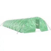 vidaXL Tuinkas met stalen frame 90 m² 18x5x2,3 m groen