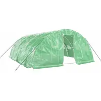 vidaXL Tuinkas met stalen frame 30 m² 6x5x2,3 m groen