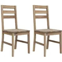 vidaXL Eetkamerstoelen 2 st massief acaciahout