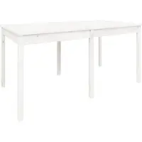 vidaXL Tuintafel 159,5x82,5x76 cm massief grenenhout wit