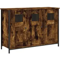 vidaXL Dressoir 100x35x70 cm bewerkt hout gerookt eikenkleurig