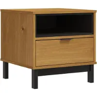 vidaXL Bijzettafel FLAM 50x50x50 cm massief grenenhout
