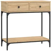 vidaXL Wandtafel 75x34,5x75 cm bewerkt hout sonoma eikenkleurig