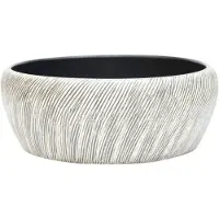 vidaXL Opzetwasbak rond Φ41x14 cm keramiek zwart en grijs