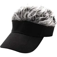 Tlily Hip Hop Baseball Cap Sun Snapback Hoeden Nep Haar Casquette zwart+grijs
