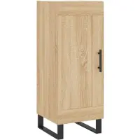 vidaXL Dressoir 34,5x34x90 cm bewerkt hout sonoma eiken