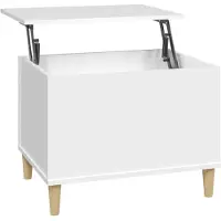 vidaXL Salontafel 60x44,5x45 cm bewerkt hout wit