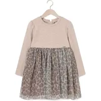 Mayoral Baby Jurken Knit Tulle Dress - Beige - Maat 74