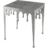 Invicta Extravagante salontafel LIQUID LINE L 46 cm zilver druppelvormig design - 40640