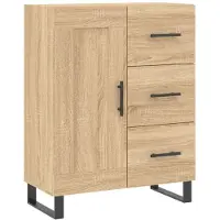 vidaXL Dressoir 69,5x34x90 cm bewerkt hout sonoma eikenkleurig