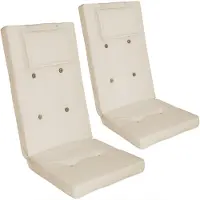 Detex Stoelkussen Vanamo 2 stuks Crème 118x45x7cm