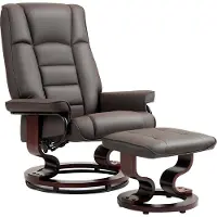 HOMCOM relaxfauteuil - met hocker - draaibaar - kantelbaar