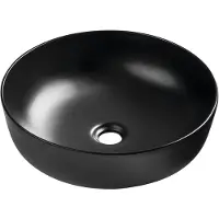 Sapho Rondea keramische opbouwwastafel Ø41cm mat zwart