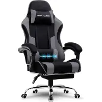GTPLAYER Gaming stoel , kantoorkruk, ergonomische computerstoel, gaming stoel met lendensteunmassage, voetsteun en hoofdsteun
