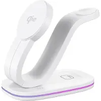 Wigento Universeel draadloos oplaadstation 3-in-1 voor smartphone, horloge en oortjes