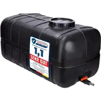 Garronda 280 liter watertank met deksel regenwatertank grootreservoir voor huis en bedrijf - GD-0098 zwart