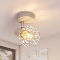 ZMH LED inbouwspot, 1 lichtpunt, plafondspot E14, metalen keukenlamp, 350° verstelbaar, woonkamerlamp, plafondspots, binnenverlichting, hal, keuken, grijs