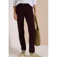 Cecil Dames Mid Waist Broek met middelhoge taille en smalle pijpen in Slim Fit - Rood - 38