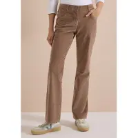 Cecil Dames Bootcut-broek met High Waist in Slim Fit - Bruin - 27
