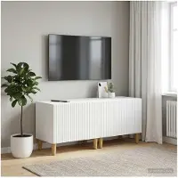 vidaXL Tv-meubel Wit Bewerkt hout