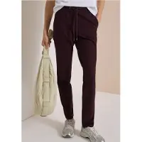 Cecil Dames Broek met Mid Waist-taille en smalle pijpen in casual pasvorm - Rood - XL