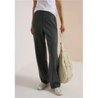 Cecil Dames Broek met High Waist en rechte pijpen in een Loose Fit-pasvorm - Groen - XL