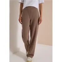 Cecil Dames Broek met High Waist en Straight Leg pijpen in een Loose Fit pasvorm - Bruin - M