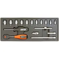 Kippers Rijssen 1/4" Doppenset, 17dlg, S-module