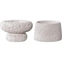 Nest of Nora Kandelaars set van 2 - Cement - Grijs