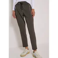 Cecil Dames Mid Waist Slim Leg Hose in casual pasvorm - Bruin - M