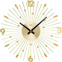 AMS W9653 wandklok met gouden metalen staven