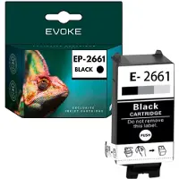 Evoke Epson inktcartridge 2661 zwart , 6 ml , 250 pagina's , C13T2666614010 , compatibel met WF-100W WF-110W T2661 T2661 T2670