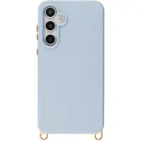 Selencia Rivièra MagSafe Backcover met afneembare haakjes voor de Samsung Galaxy S25 / S24 - Powder Blue